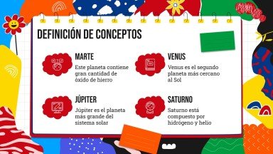 Plantilla de presentación Tema de cuaderno de colores para estudiantes colombianos de preescolar