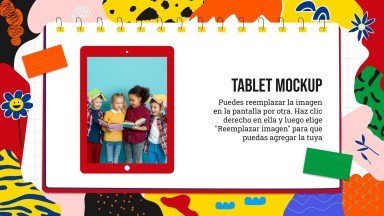 Plantilla de presentación Tema de cuaderno de colores para estudiantes colombianos de preescolar