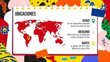 Thème de cahier coloré pour les élèves de maternelle colombiens Modèles de présentation