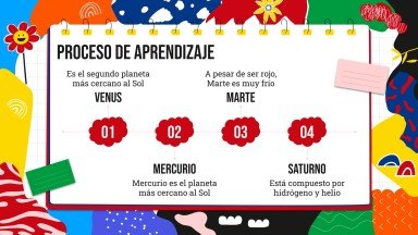 Thème de cahier coloré pour les élèves de maternelle colombiens Modèles de présentation