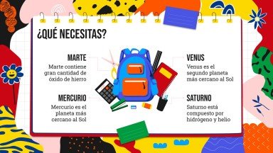 Colorful Notebook Theme for Pre-K Colombian Students presentation template 