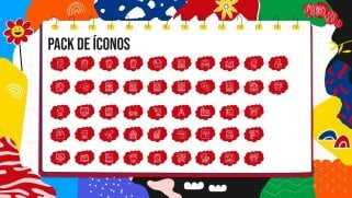 Thème de cahier coloré pour les élèves de maternelle colombiens Modèles de présentation