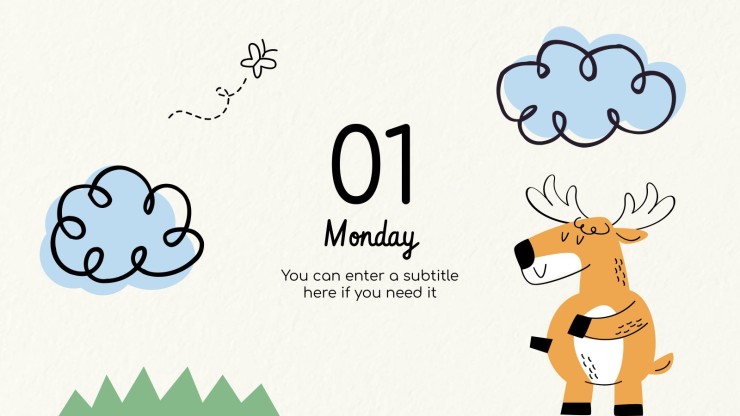 Learning the Days of the Week! presentation template 