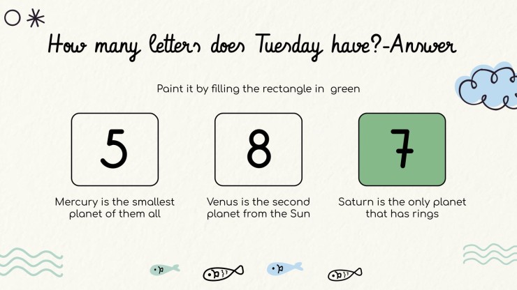 Learning the Days of the Week! presentation template 