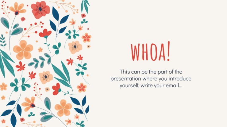 Floral Pattern presentation template 