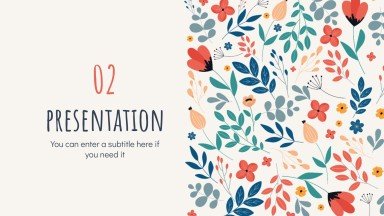 Floral Pattern presentation template 