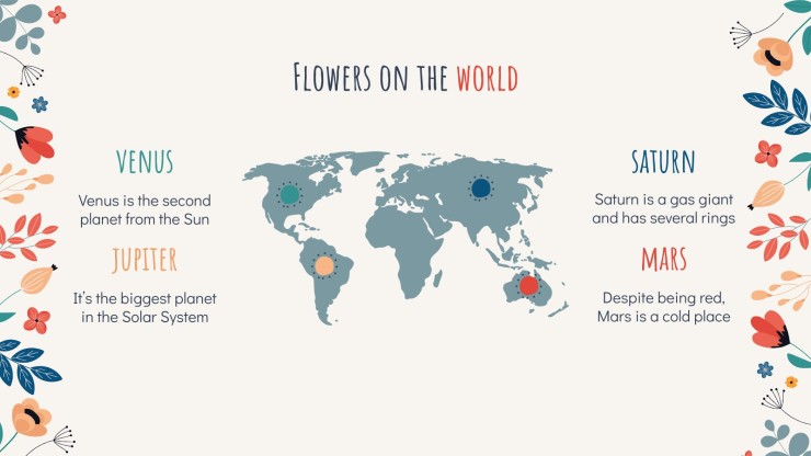 Plantilla de presentación Patrones de flores