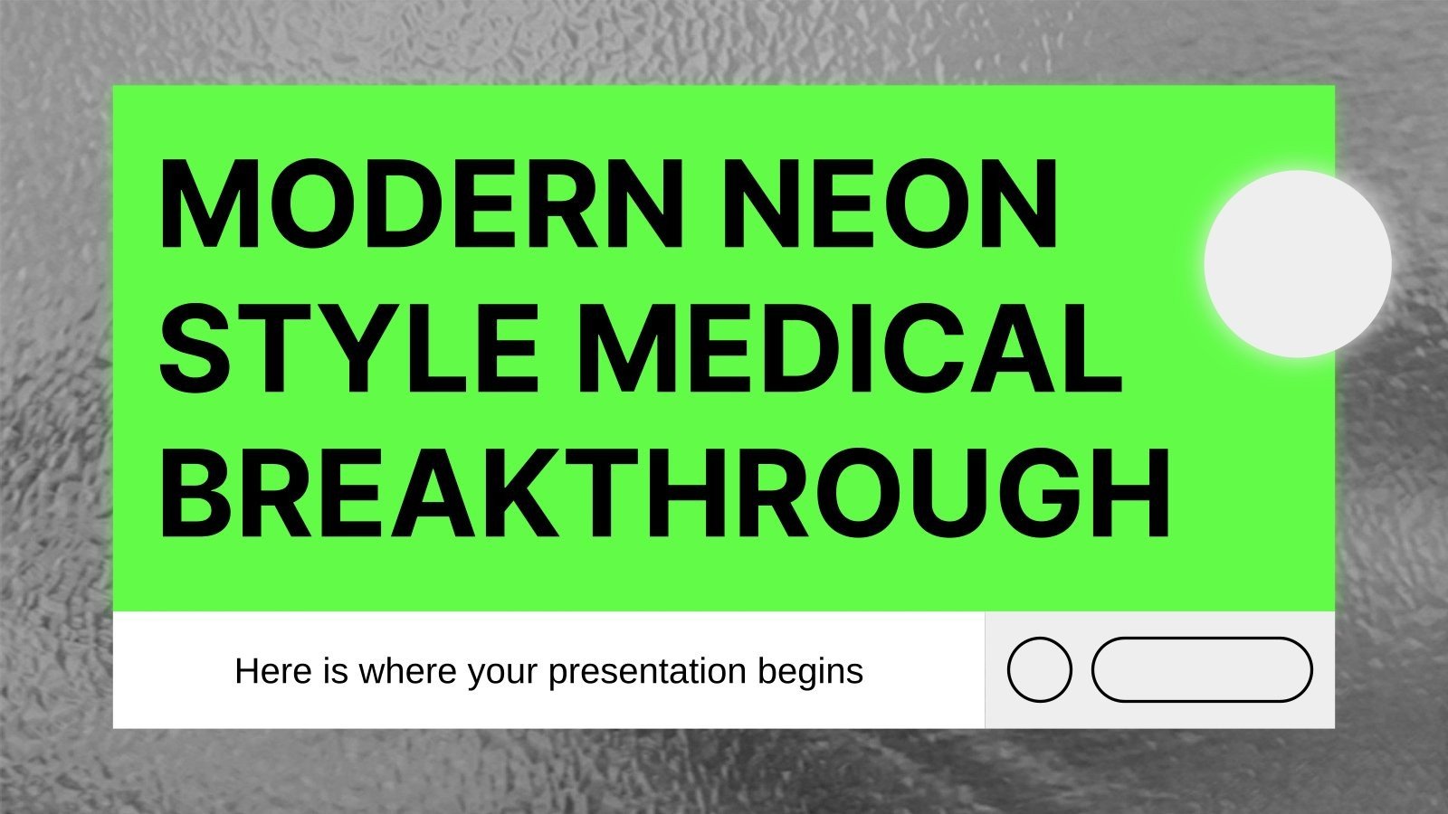 Modern Neon Style Medical Breakthrough presentation template 