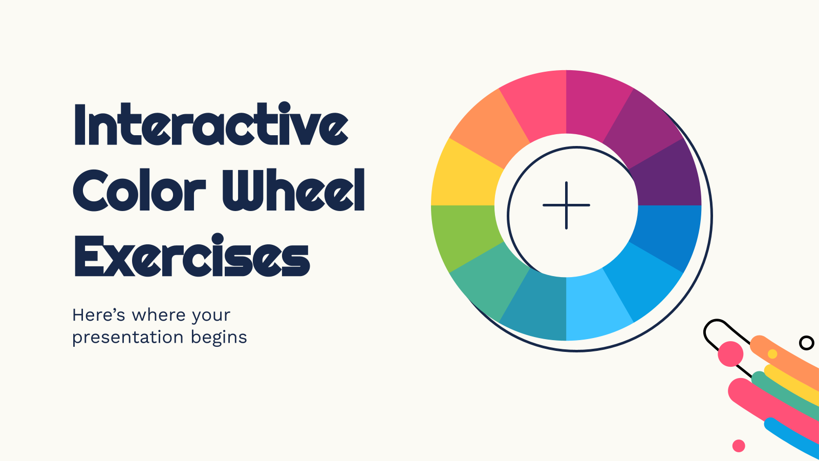 Interactive Color Wheel Exercises presentation template 