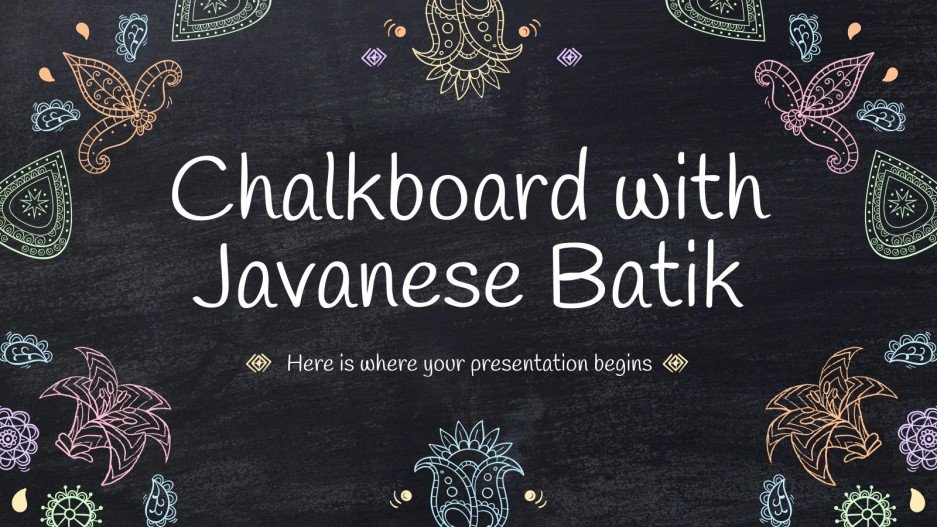 Chalkboard with Javanese Batik Illustrations Newsletter