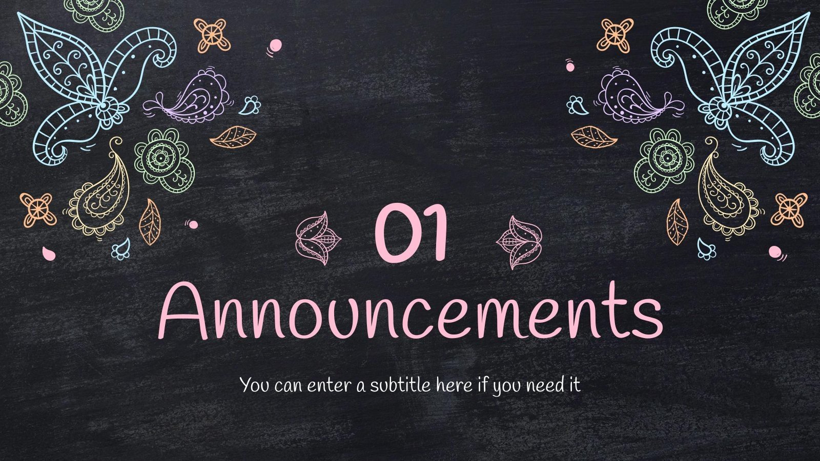 Chalkboard with Javanese Batik Illustrations Newsletter