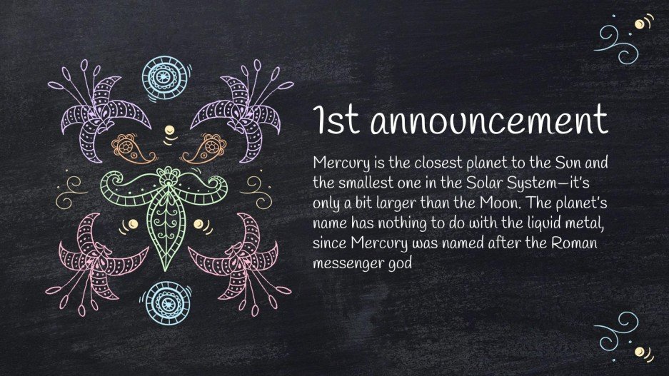 Chalkboard with Javanese Batik Illustrations Newsletter