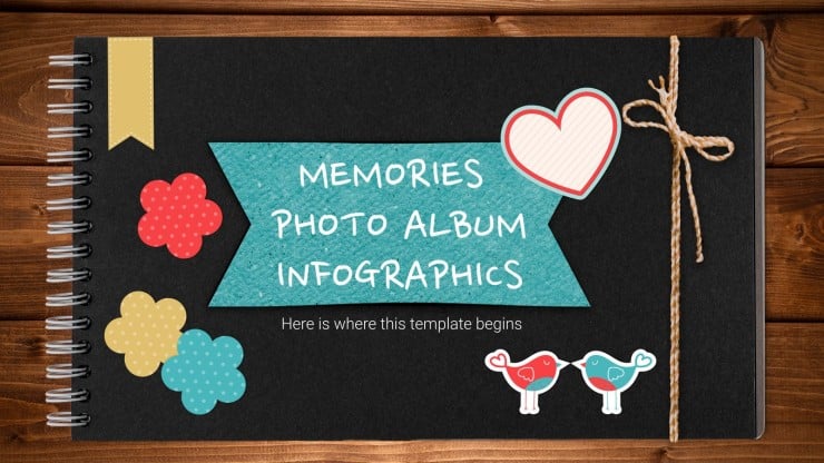 Memories Photo Album Infographics presentation template 