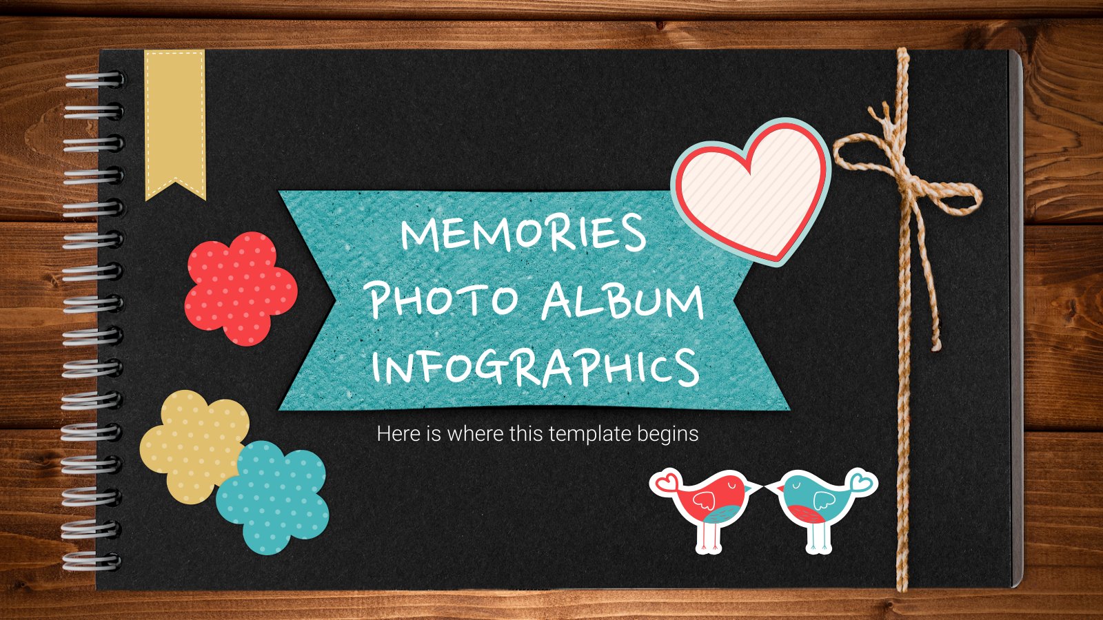 Memories Photo Album Infographics presentation template 