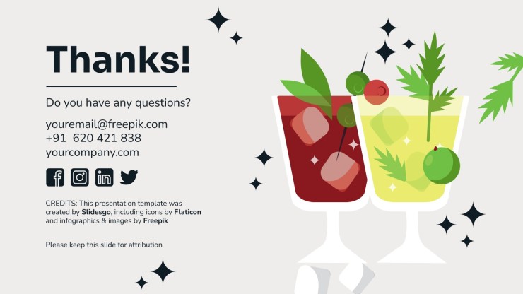 Cocktail Bar MK Newsletter to Celebrate US Bloody Mary Day presentation template 