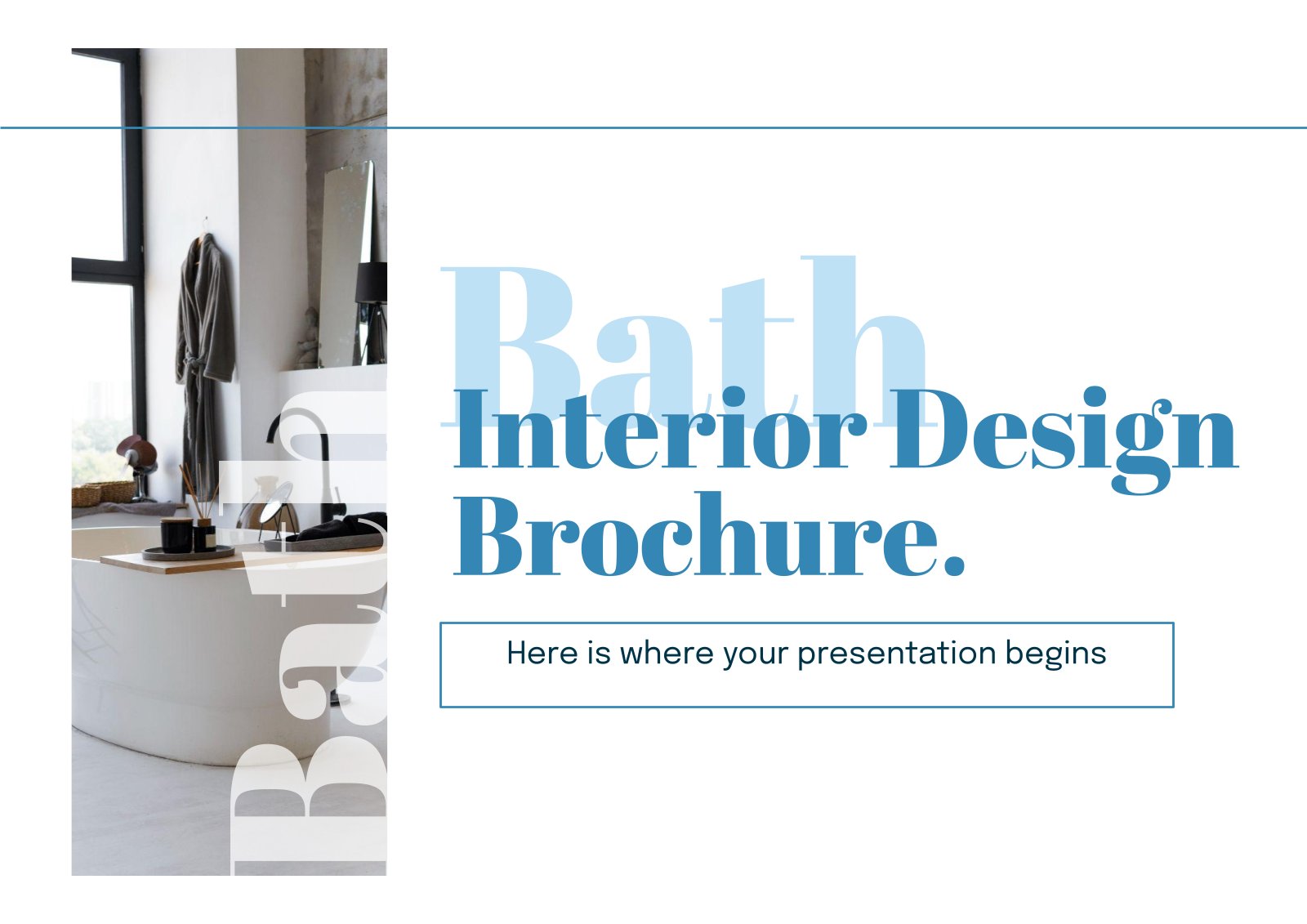 Bath Interior Design Brochure presentation template 