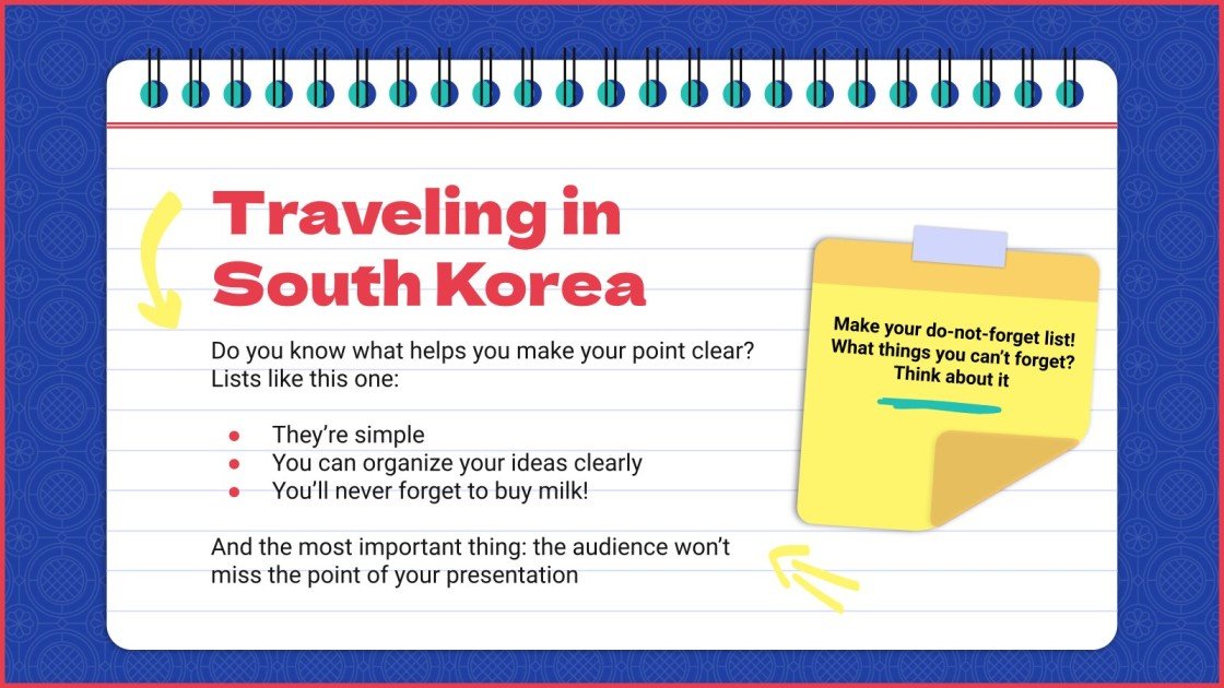 Do and Don'ts in South Korea Travel Notebook for Students