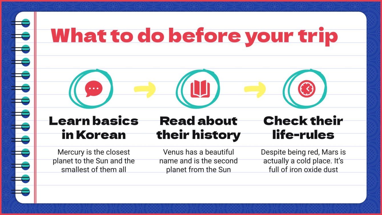 Do and Don'ts in South Korea Travel Notebook for Students