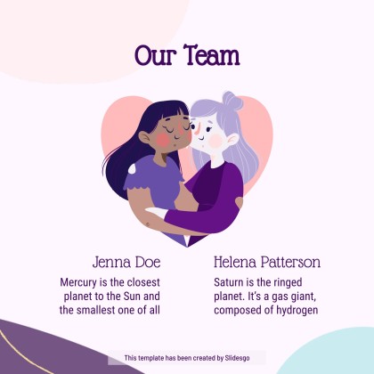 여성의 날 소셜 미디어 프레젠테이션 템플릿