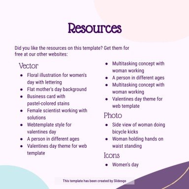 여성의 날 소셜 미디어 프레젠테이션 템플릿