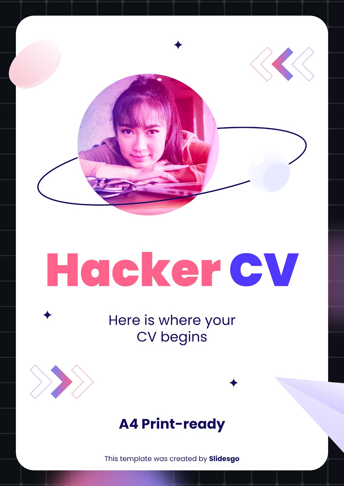 Hacker CV presentation template 