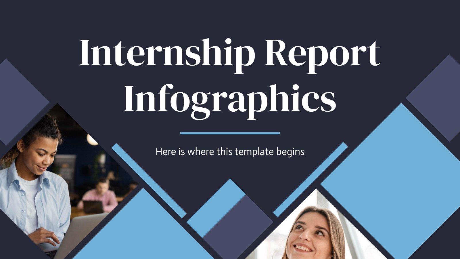 Internship Report Infographics presentation template 