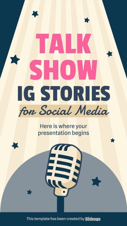 Google Slides and PowerPoint templates about talkshows