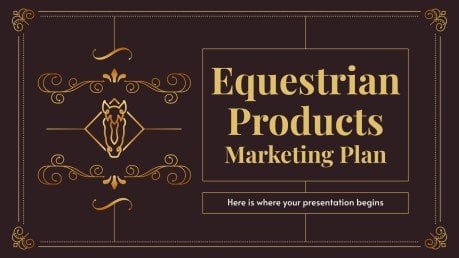 Modelo de apresentação Plano de marketing de produtos equestres