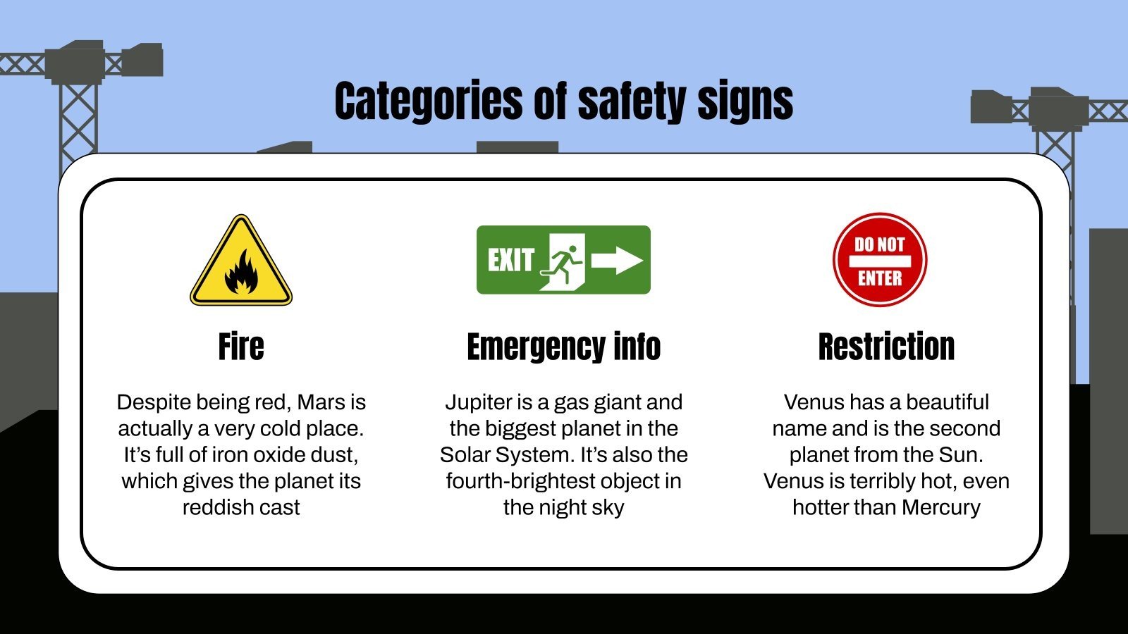 Construction Areas Warning Signs | Google Slides & PPT