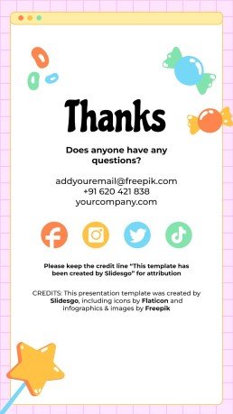 Cute Candycore Toodle Aesthetics IG Posts presentation template 