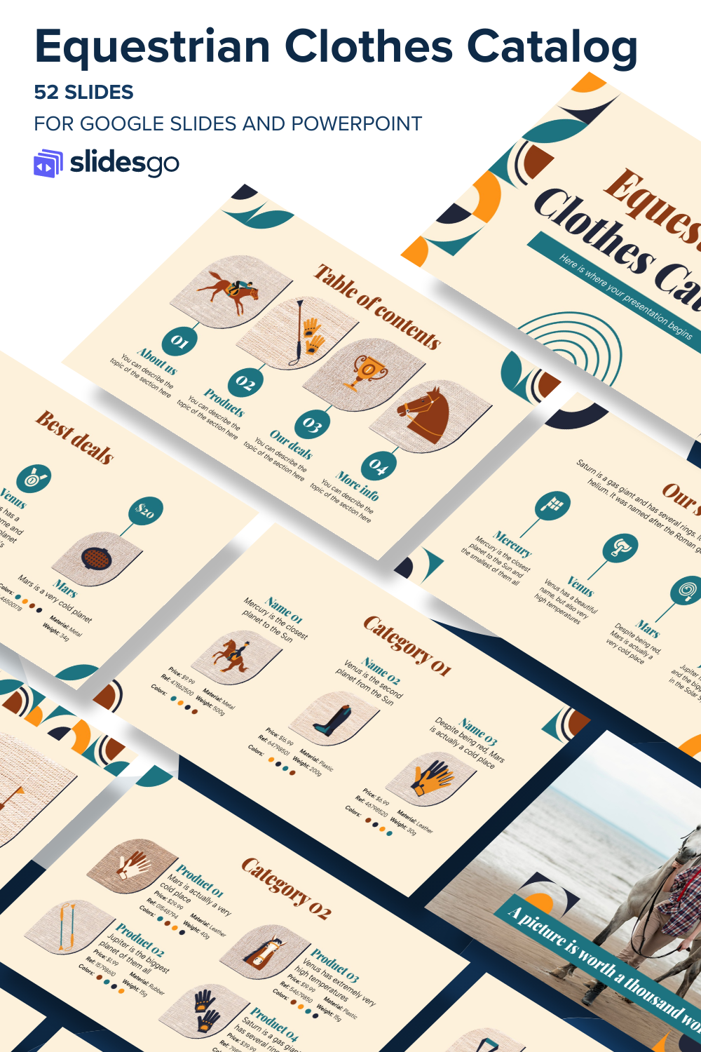 Equestrian Clothes Catalog Google Slides & PowerPoint