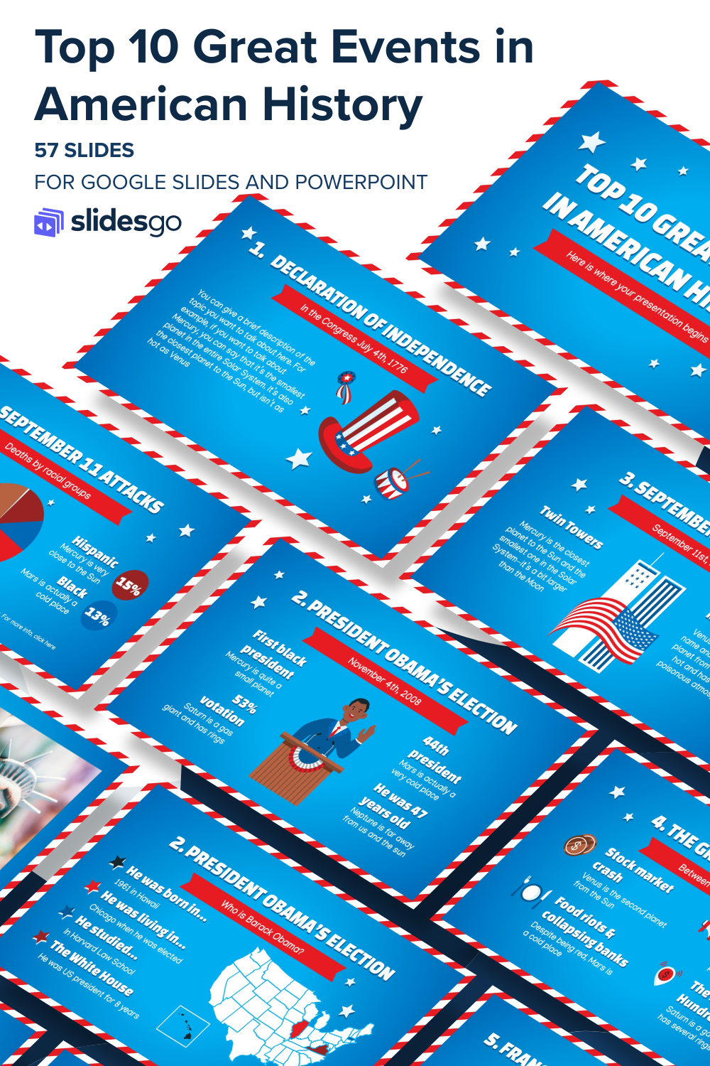 Top 10 Great Events in American History | Google Slides