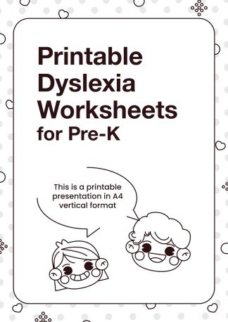 Printable Dyslexia Worksheets for Pre-K presentation template 
