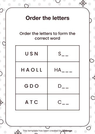 Printable Dyslexia Worksheets for Pre-K presentation template 