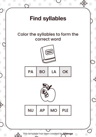 Printable Dyslexia Worksheets for Pre-K presentation template 