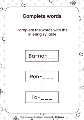 Printable Dyslexia Worksheets for Pre-K presentation template 