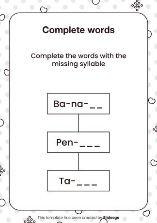 Printable Dyslexia Worksheets for Pre-K presentation template 