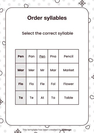 Printable Dyslexia Worksheets for Pre-K presentation template 