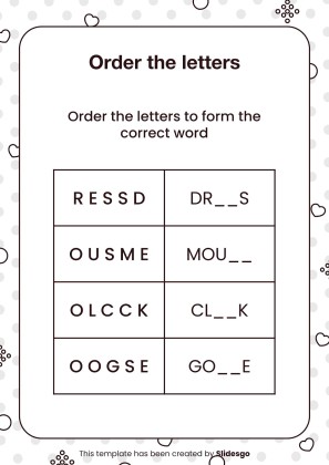 Printable Dyslexia Worksheets for Pre-K presentation template 