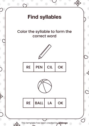 Printable Dyslexia Worksheets for Pre-K presentation template 