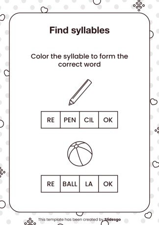 Printable Dyslexia Worksheets for Pre-K presentation template 