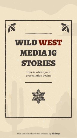 Instagram-Posts aus dem Wilder Westen Präsentationsvorlage
