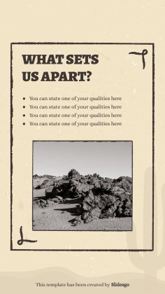 Instagram-Posts aus dem Wilder Westen Präsentationsvorlage