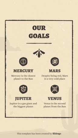 Instagram-Posts aus dem Wilder Westen Präsentationsvorlage