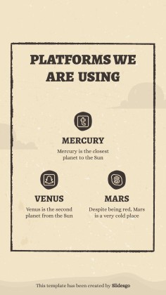 Instagram-Posts aus dem Wilder Westen Präsentationsvorlage