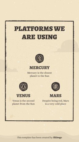 Instagram-Posts aus dem Wilder Westen Präsentationsvorlage