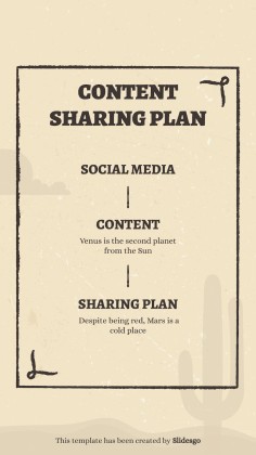 Instagram-Posts aus dem Wilder Westen Präsentationsvorlage