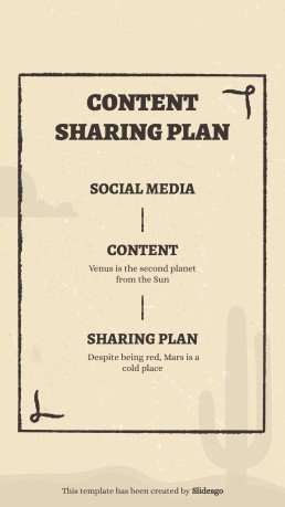 Instagram-Posts aus dem Wilder Westen Präsentationsvorlage