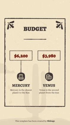 Instagram-Posts aus dem Wilder Westen Präsentationsvorlage