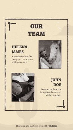 Instagram-Posts aus dem Wilder Westen Präsentationsvorlage